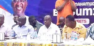 Dr Mahamudu Bawumia (Left), Ashanti regional Minister, Simon Osei Mensah(Middle) Ashanti regional NPP Chairman, Bernard Antwi Boasiako,a.k.a Wontumi